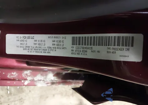 2017 Chrysler 200 Lx из США, поврежденный, VIN 1C3CCCFB6HN500195